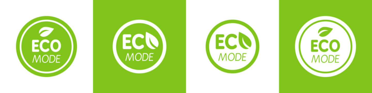 eco mode logo emblem icon sign design vector illustration