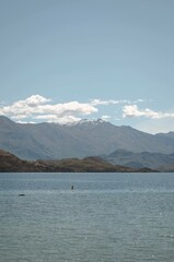 lake Wanaka and mountains at Beacon Point, New Zealand