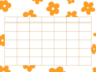Simple floral weekly template planner in pastel colors. To-do list ready for print.