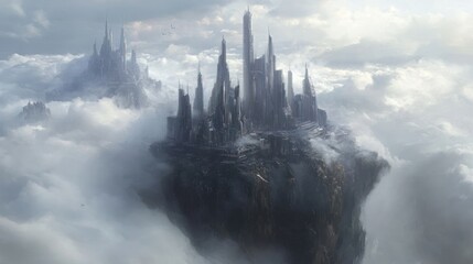 Cloudtop Metropolis: A Fantasy City Above the Clouds