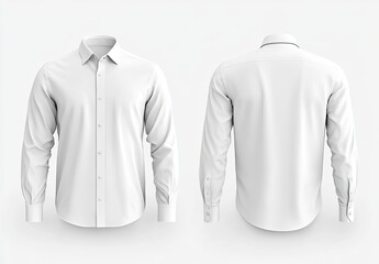 Blank white dress shirt mockup