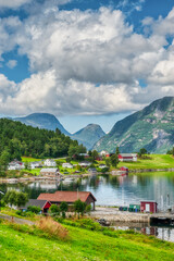 Fototapeta premium Valsoyfjord is a former municipality that was located in Møre og Romsdal county, Norway