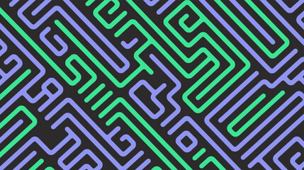 Abstract Trippy Lines Pattern. Cool Groovy Retro Texture. Psychedelic Wavy Illustration.