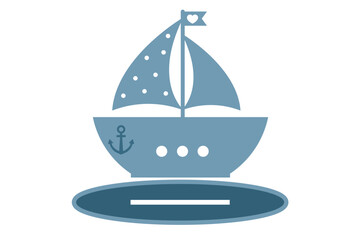 Boat laser cut home decor  stand vector, wood cut template