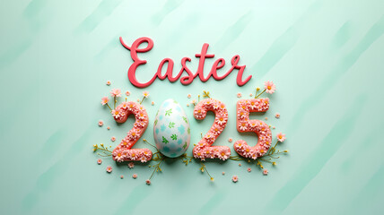 Easter, easter card, easter eggs, background, easter background, letters and numbers