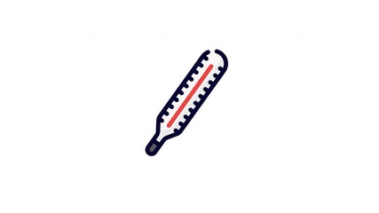 Animated Medical thermometer icon. Suitable for medical websites, blogs or healthcare related designs