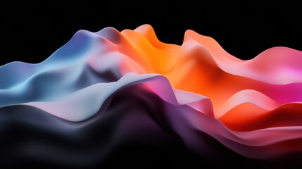 Fluid Digital Dynamics Immersive Data Visualization Landscape Revealing Complex Analytics through Gradient Wave Topography for Next-Gen Business Intelligence