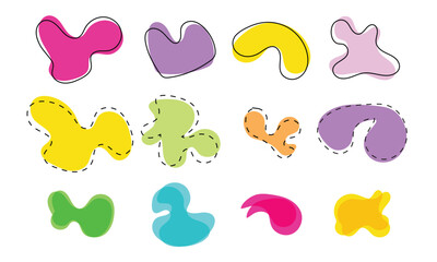 Abstract Blob Shape Clipart | Modern Organic Fluid Shapes | Trendy Digital Design Elements