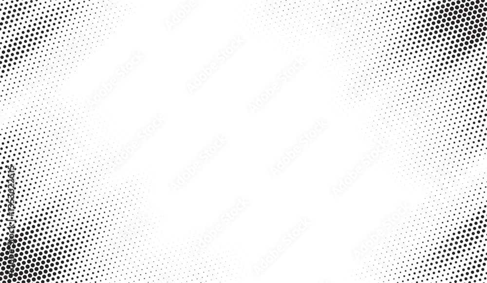 Poster Halftone background vector, abstract backdrop design with two tone pattern and copy space for edit your content.
