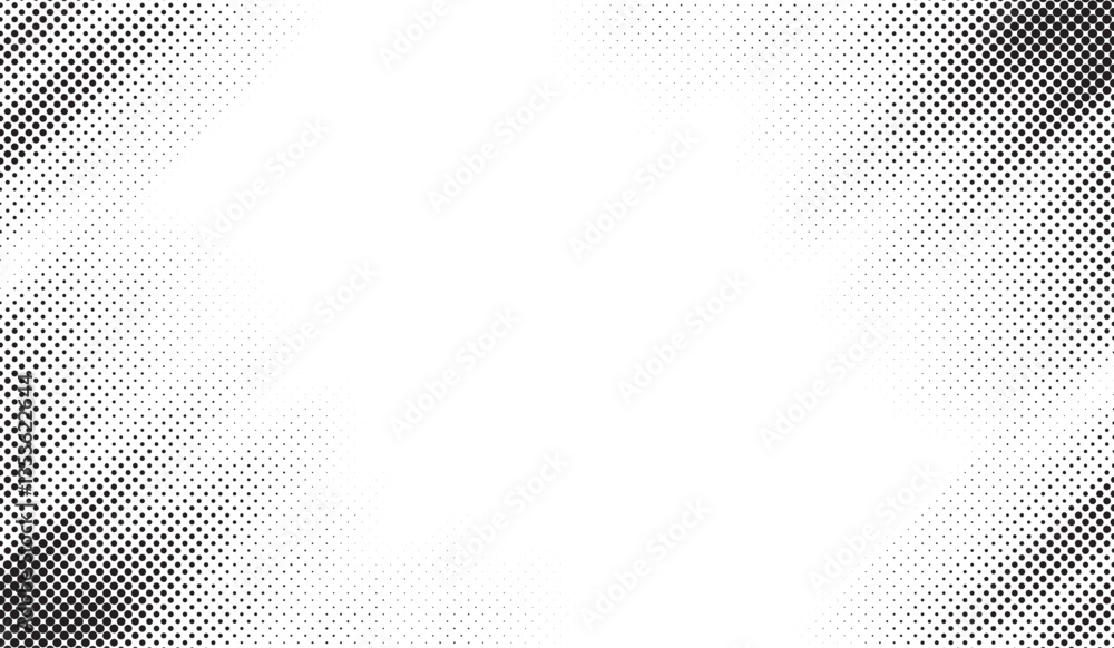 Aufkleber Halftone background vector, abstract backdrop design with two tone pattern and copy space for edit your content