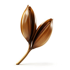 Elegant Metallic Golden Leaf A stylish golden leaf with a metallic texture, symbolizing luxury and nature.