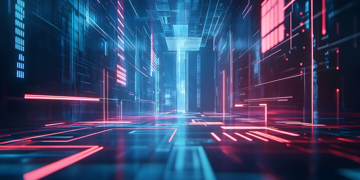 Tech Product Launch Event Wallpaper Background with Futuristic Lighting and Innovative Ambience