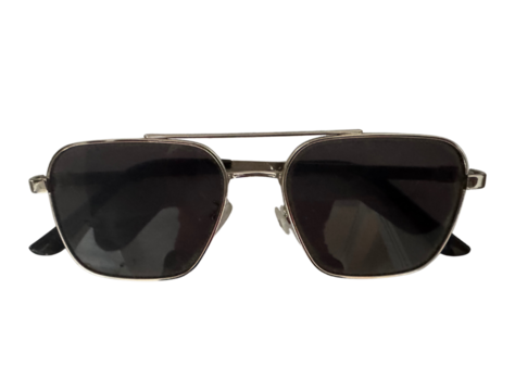 Sunglasses on White: Square Frame Design