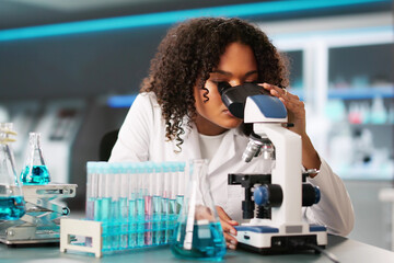 African Women Pharmaceutical Scientist Conducting Science