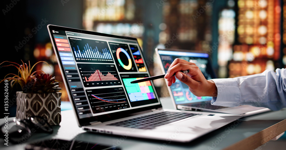Poster business data analytics dashboard