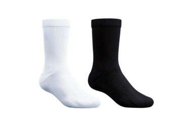 White and Black Socks isolated PNG 