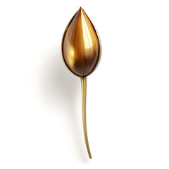 Glossy Cocoa Bean with a Realistic Shine A highly detailed and glossy cocoa bean, symbolizing rich chocolate flavors.