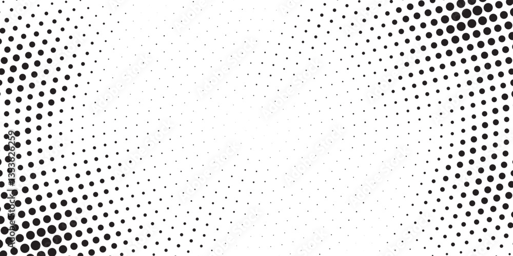 Aufkleber Halftone background vector, abstract backdrop design with two tone pattern and copy space for edit your content
