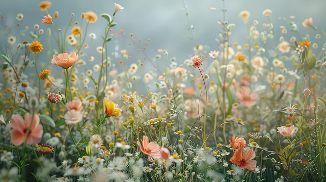 A playful yet natural arrangement of small field flowers for an organic, hand-picked feel. 