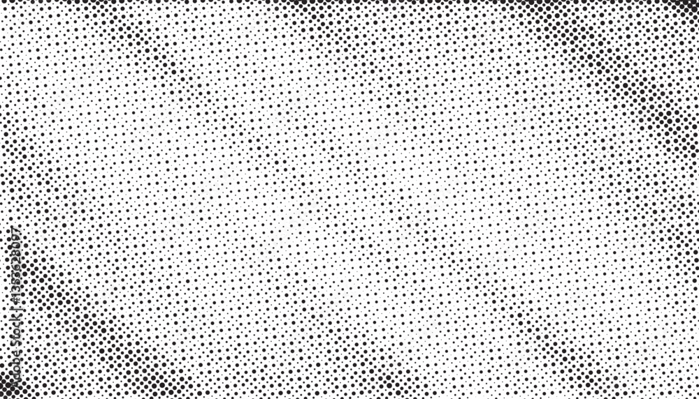 Leinwandbilder Halftone background vector, abstract backdrop design with two tone pattern and copy space for edit your content