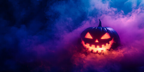 Fototapeta premium Spooky Halloween Mist Wallpaper Background for Themed Invitations and Frightful Designs