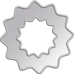 Glossy Glass Morphism Icon &ndash; Clean Minimalist Symbol with Smooth Gradient Effect