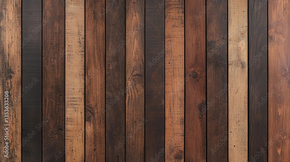 Poster high resolution a beautiful array of wood planks in varying shades and textures, perfect for backgro