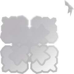 Minimal White Glass Icon – Sleek and Modern Symbol with a Glossy Elegant Finish