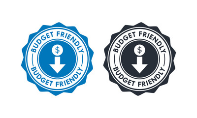 Budget Friendly design logo template illustration