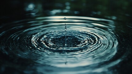 Water Drop Impact: Ripples and Tranquility