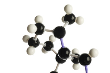 Molecule of retinol (vitamin A) isolated on white. Chemical model