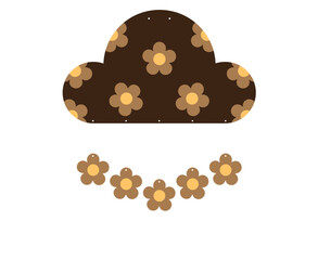 Nursery sleeping mobile wood cut template, laser cut template