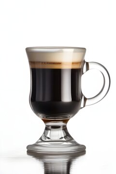 Classic Irish Coffee on White Background