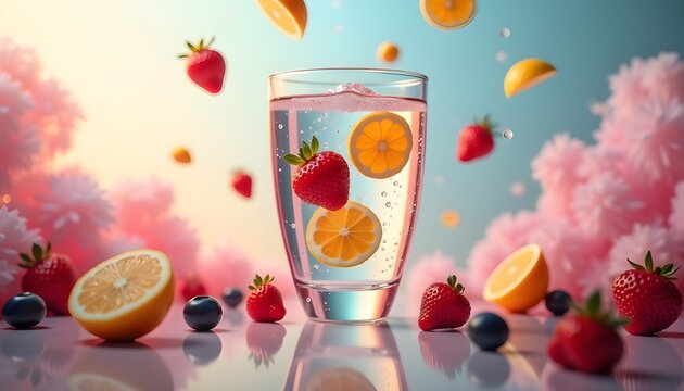 Fruit Infused Water in Glass