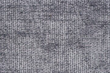 Texture of grey woven fabric as background, top view