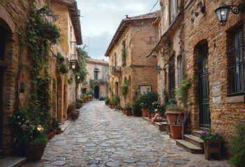 Obraz premium Old Town European Village