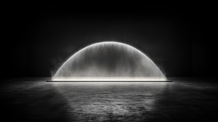 A black and white image of a fountain.