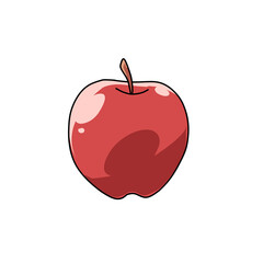 red apple on white background vector