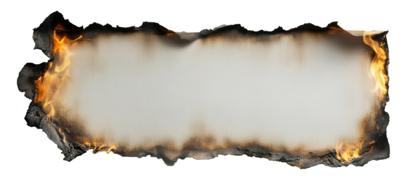 paper with burned edges and cryptic writing,