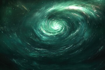 Cosmic spiral nebulae swirling in space