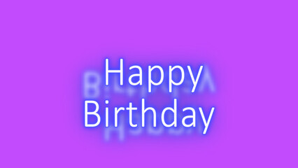 happy birthday text whit background displayed with