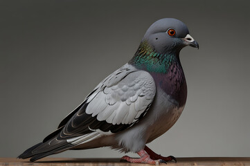 Fototapeta premium Front view close-up of an extremely perfect looking single Pheasant Pigeon bird