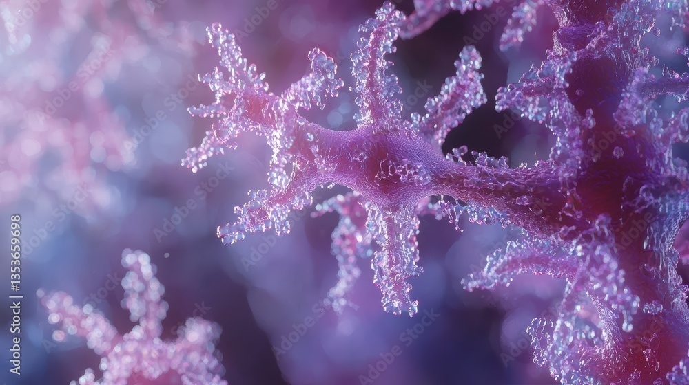 Poster close up of telomeres showcasing their intricate structure and role cellular processes, highlighting