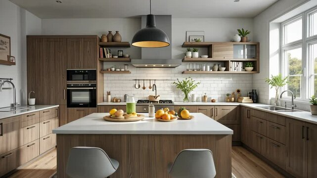 Contemporary kitchen transformation with natural light and modern decor