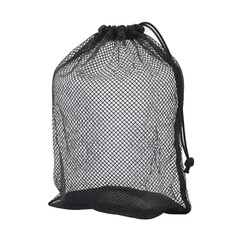 Black Mesh Laundry Bag with Drawstring Closure