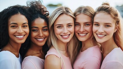 Diverse Women with Glowing Skin Showcasing Beauty and Confidence