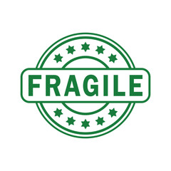 green fragile rubber stamp, icon, flat, design, vector, illustrations, education, style, trendy, collections