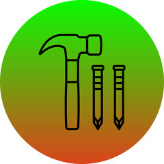 Hammer and nail Icon