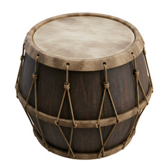 Ancient Wooden Drum with Leather Head  3D Render