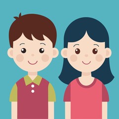 boy and girl vector